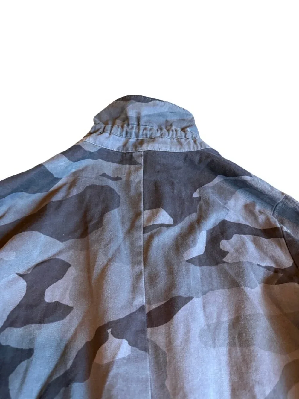 Monrow Black Grey Camo Print Jacket Utility Streetwear 100% Cotton Size Medium